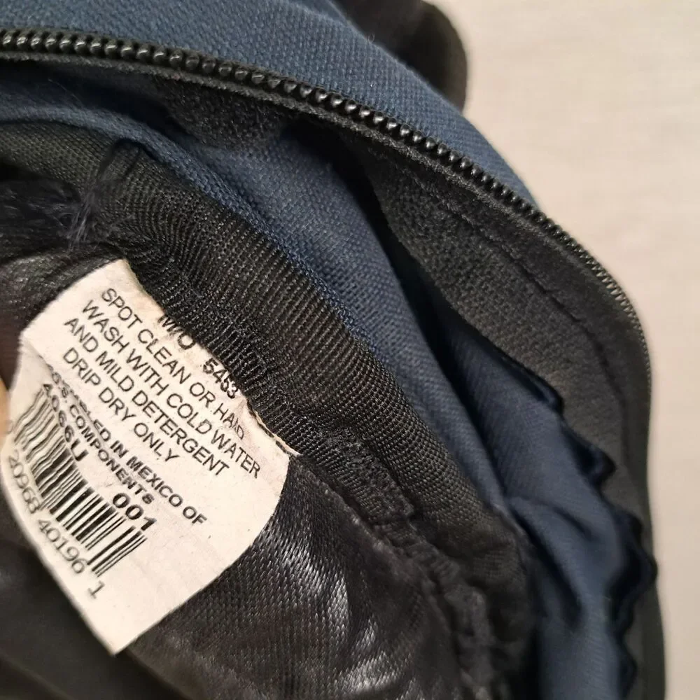 Vintage Outdoor Products Backpack Navy Blue Suede Bottom Daypack Bookbag Gorp